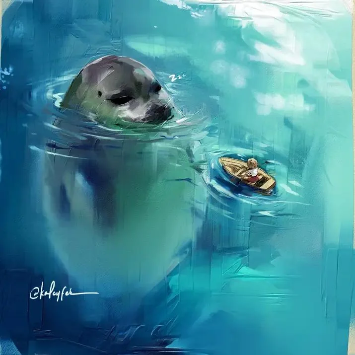 Seal Paintings I made! : r/seals