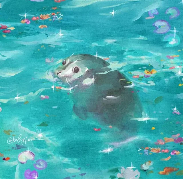 Seal Paintings I made! : r/seals